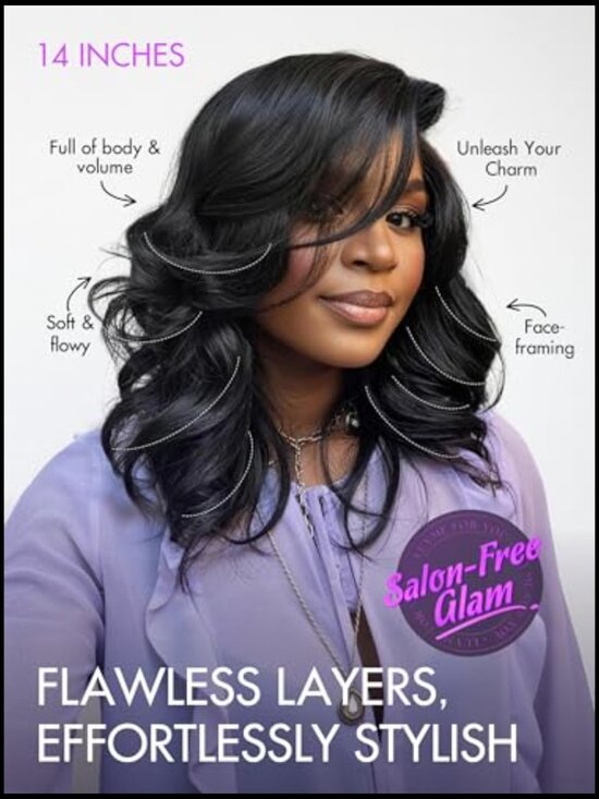 14 Inch Bob Wig Pre Cut Glueless HD Lace Closure Layered Haircut Wavy Human main image 4